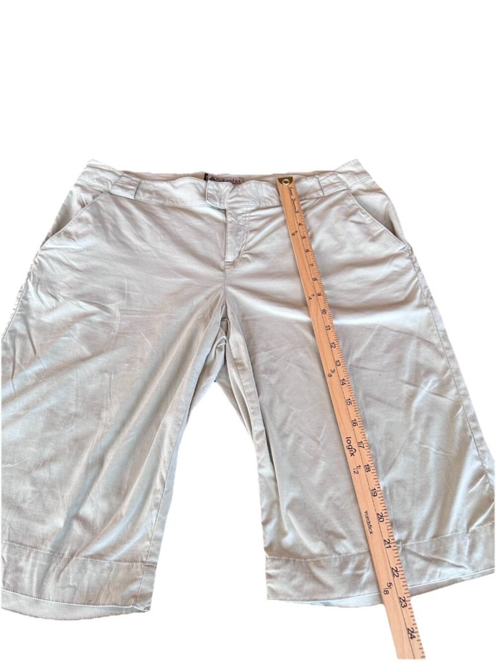 Columbia Titanium Women's Beige Shorts Size 14 Beige Nylon Elastine - Picture 5 of 8